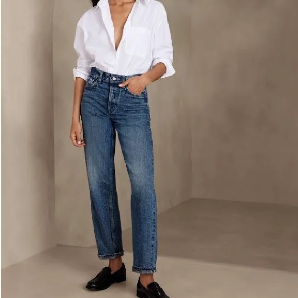 Banana Republic Women's High Rise Straight Jean Petite - Picture 1 of 5